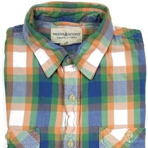 Denim & Supply Plaid Shirt Men's Size Large Sz L
